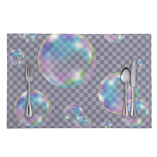 Colorful Soap Bubble Print Placemat