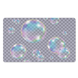 Colorful Soap Bubble Print Polyester Doormat