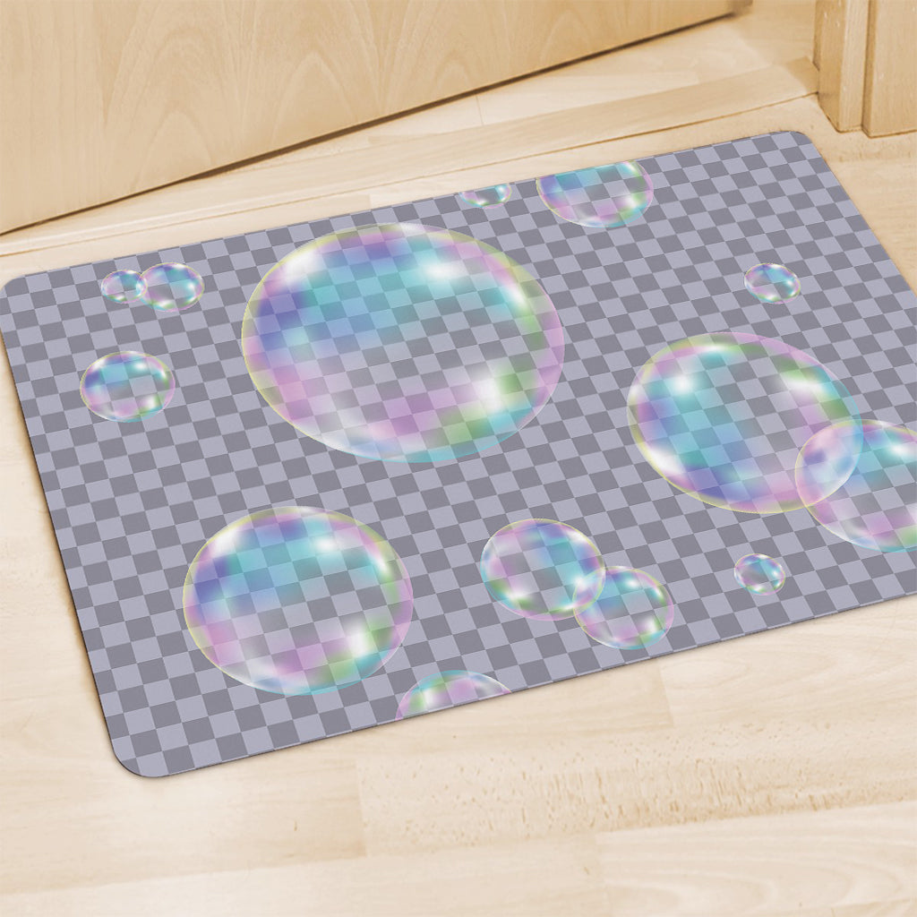 Colorful Soap Bubble Print Polyester Doormat