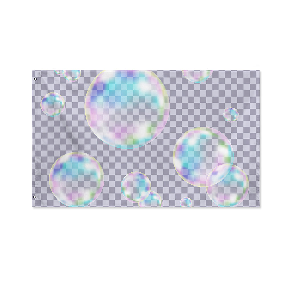 Colorful Soap Bubble Print Polyester Flag