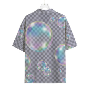 Colorful Soap Bubble Print Rayon Hawaiian Shirt