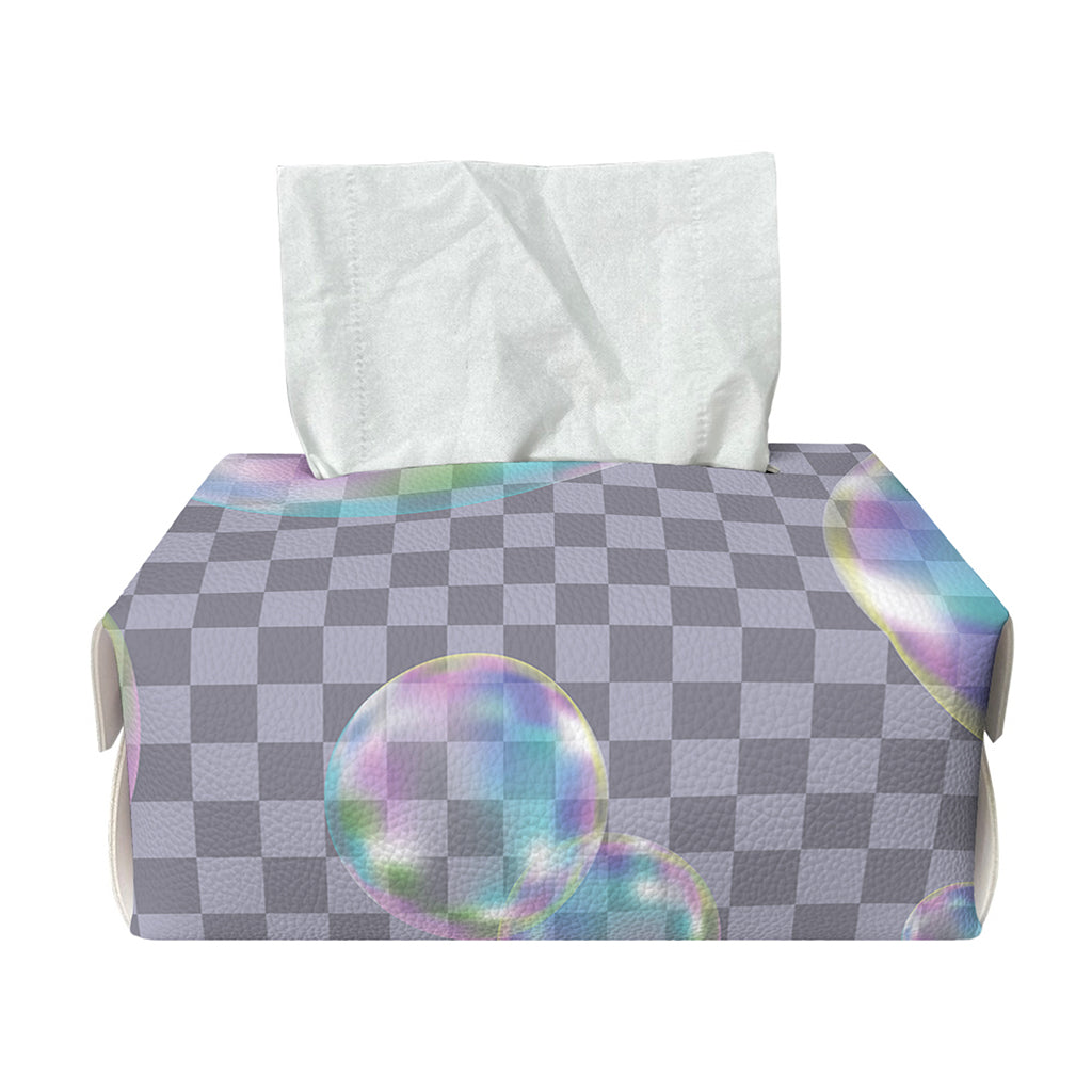 Colorful Soap Bubble Print Rectangle Tissue Box Cover