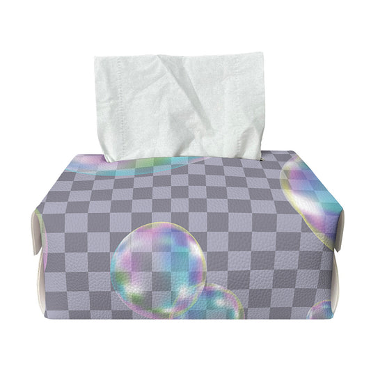 Colorful Soap Bubble Print Rectangle Tissue Box Cover