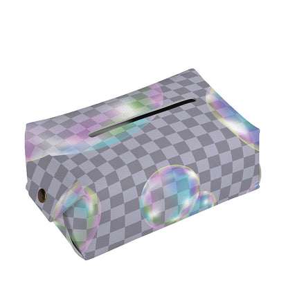Colorful Soap Bubble Print Rectangle Tissue Box Cover