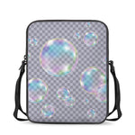 Colorful Soap Bubble Print Rectangular Crossbody Bag