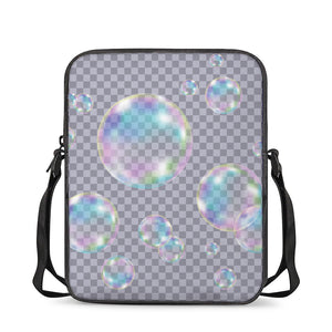 Colorful Soap Bubble Print Rectangular Crossbody Bag