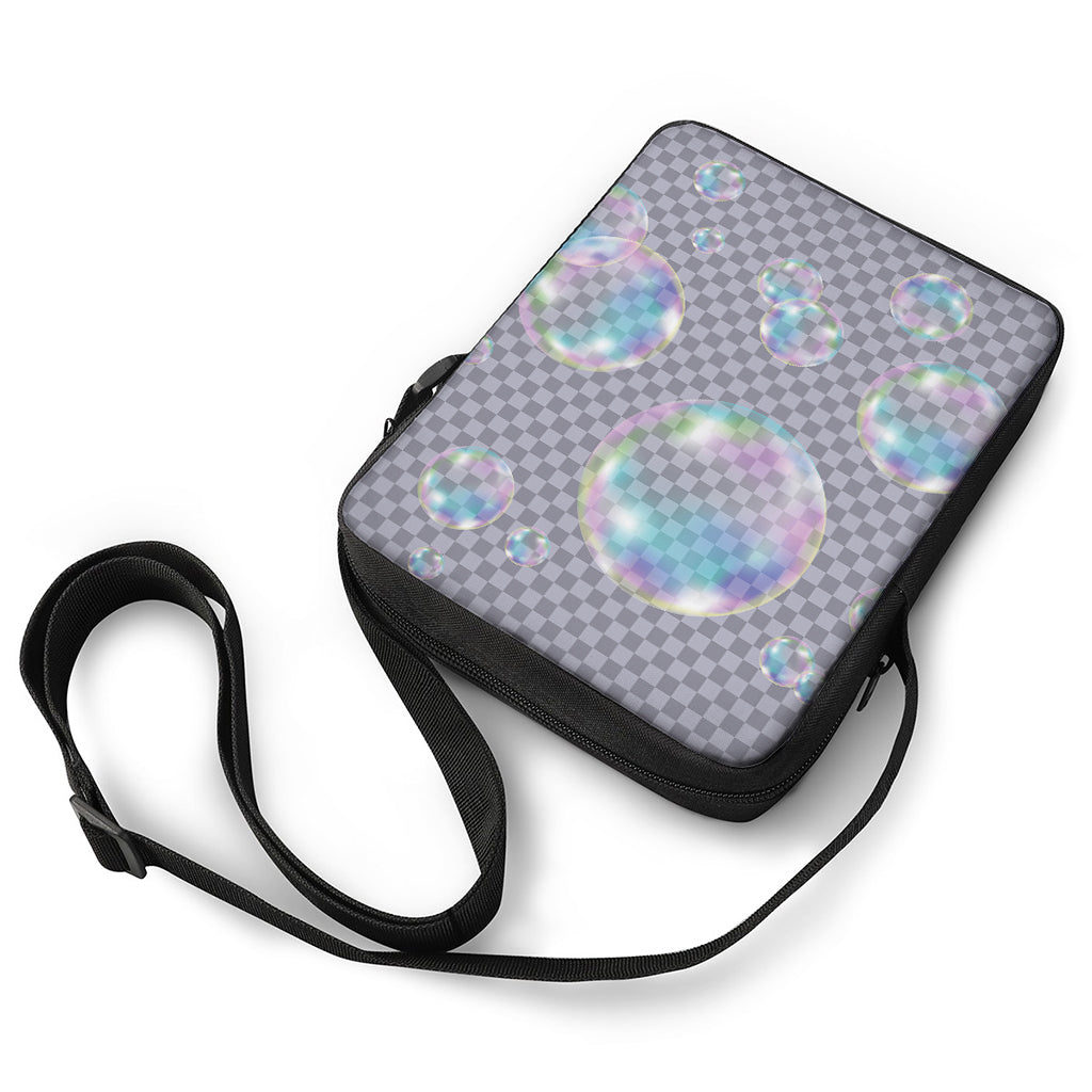 Colorful Soap Bubble Print Rectangular Crossbody Bag