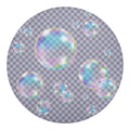 Colorful Soap Bubble Print Round Blanket
