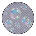 Colorful Soap Bubble Print Round Floor Mat