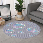 Colorful Soap Bubble Print Round Rug