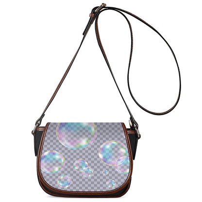 Colorful Soap Bubble Print Saddle Bag