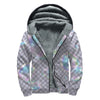 Colorful Soap Bubble Print Sherpa Lined Zip Up Hoodie