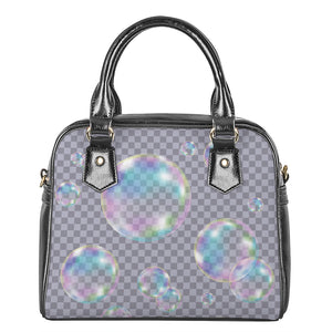 Colorful Soap Bubble Print Shoulder Handbag