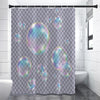 Colorful Soap Bubble Print Shower Curtain