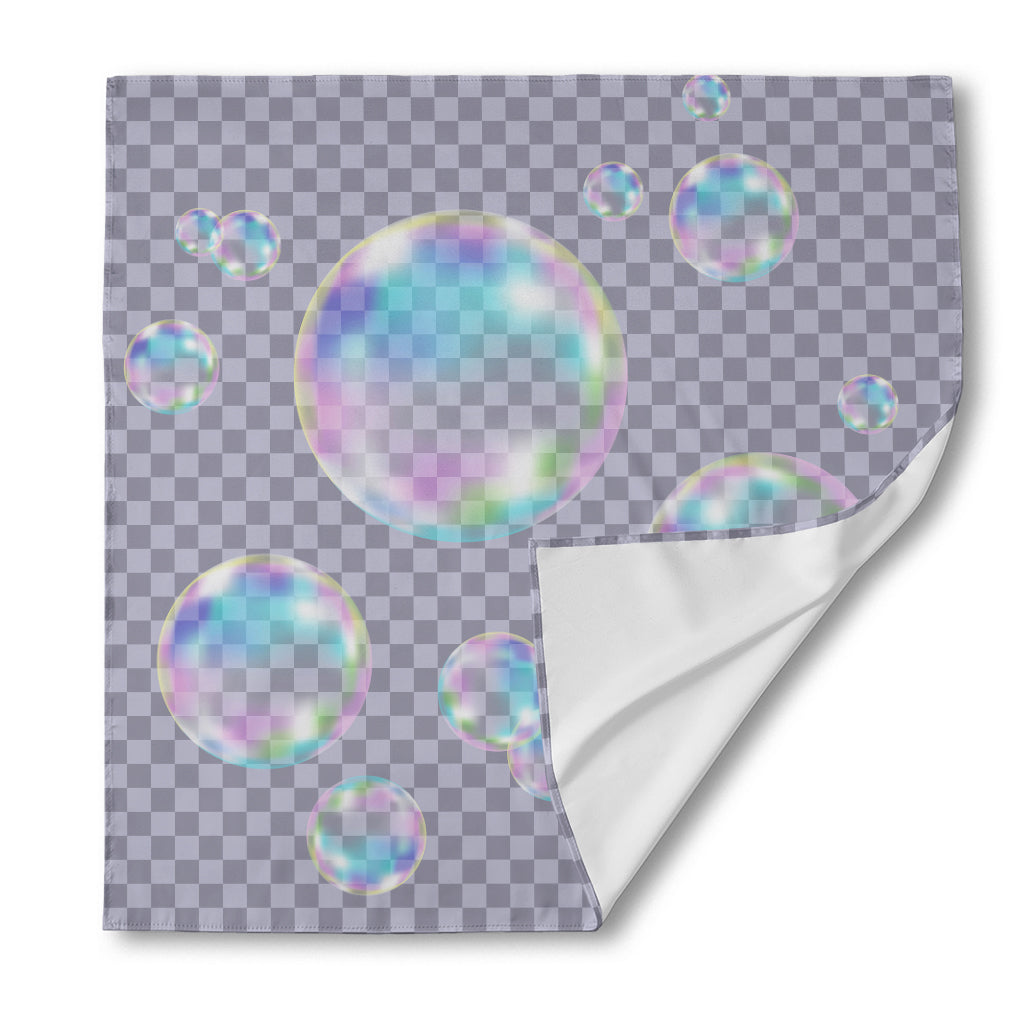 Colorful Soap Bubble Print Silk Bandana