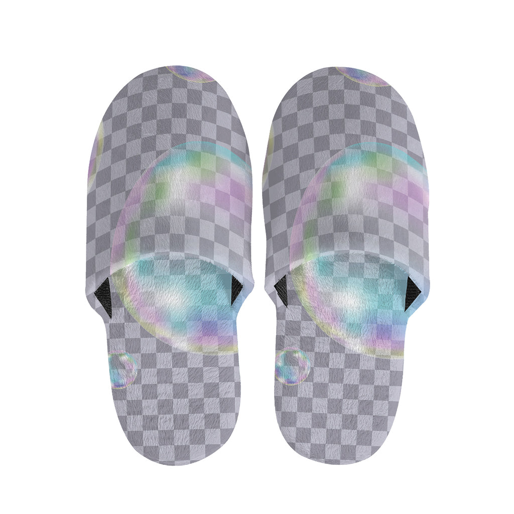 Colorful Soap Bubble Print Slippers