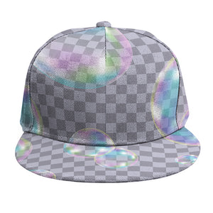 Colorful Soap Bubble Print Snapback Cap