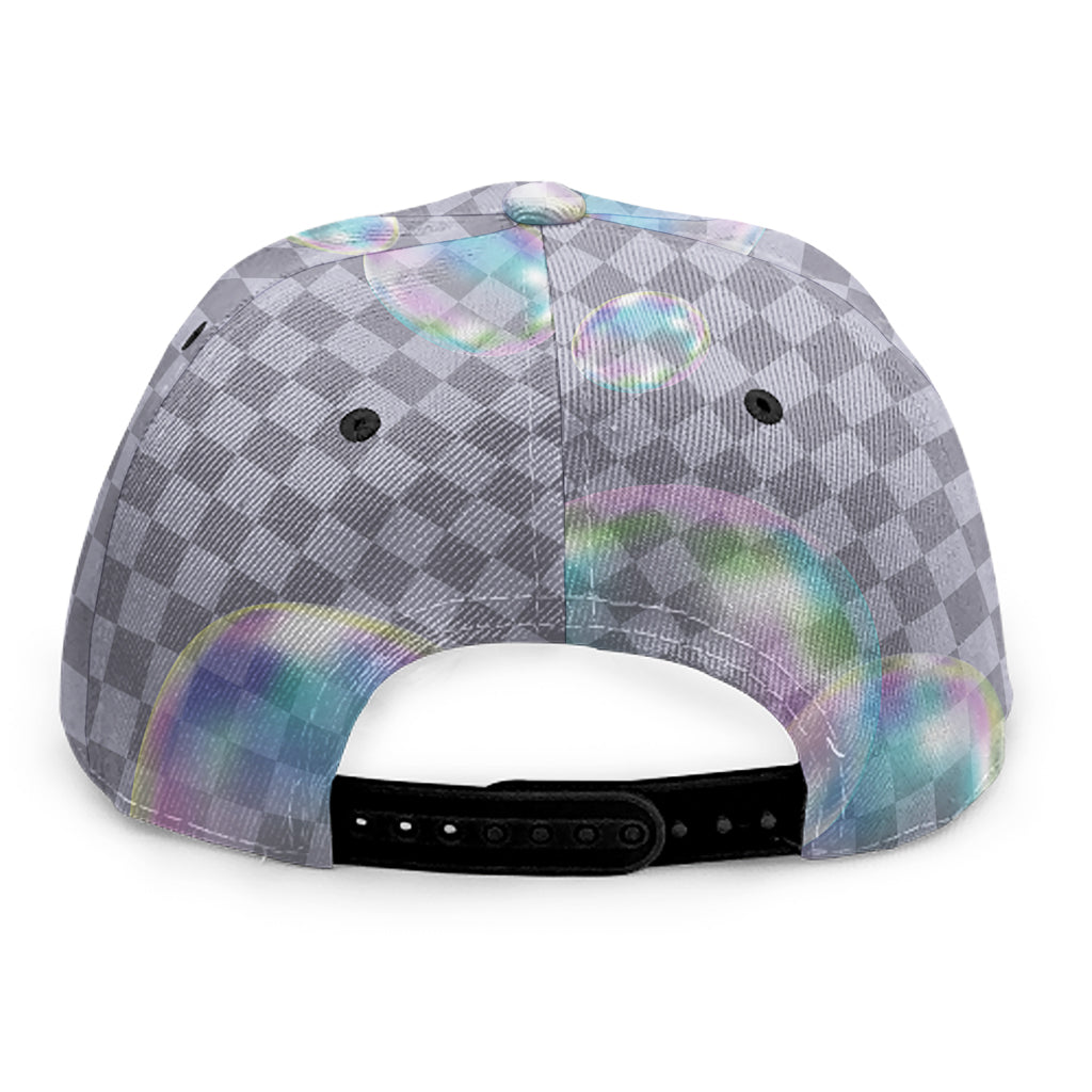 Colorful Soap Bubble Print Snapback Cap