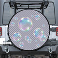 Colorful Soap Bubble Print Tire Cover
