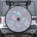 Colorful Soap Bubble Print Tire Cover With Camera Hole