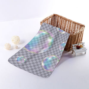 Colorful Soap Bubble Print Towel