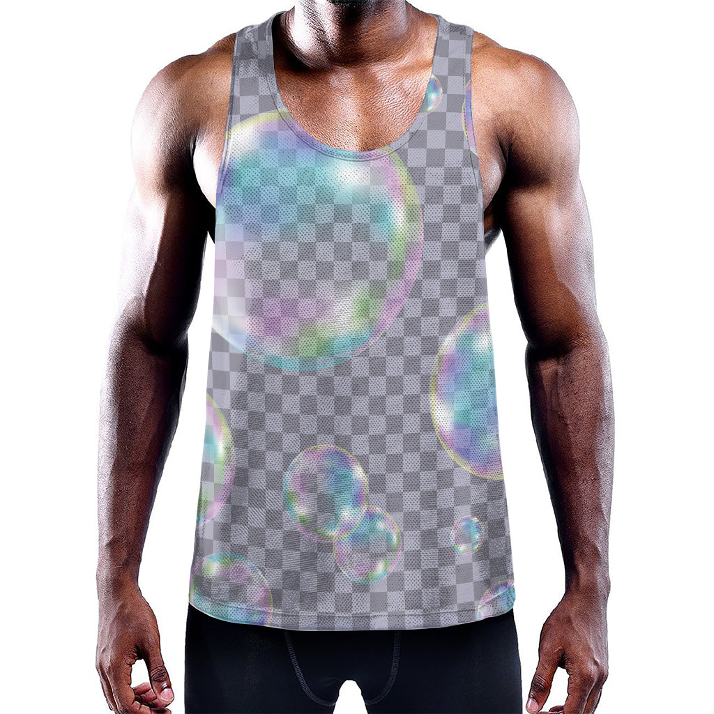 Colorful Soap Bubble Print Training Tank Top