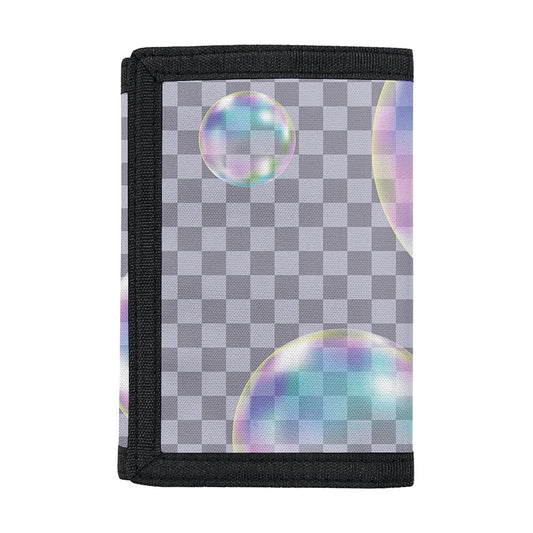 Colorful Soap Bubble Print Trifold Wallet