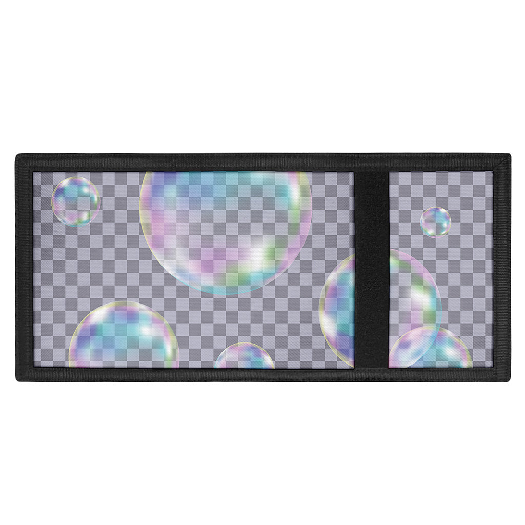 Colorful Soap Bubble Print Trifold Wallet