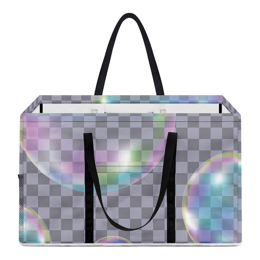 Colorful Soap Bubble Print Utility Tote Bag