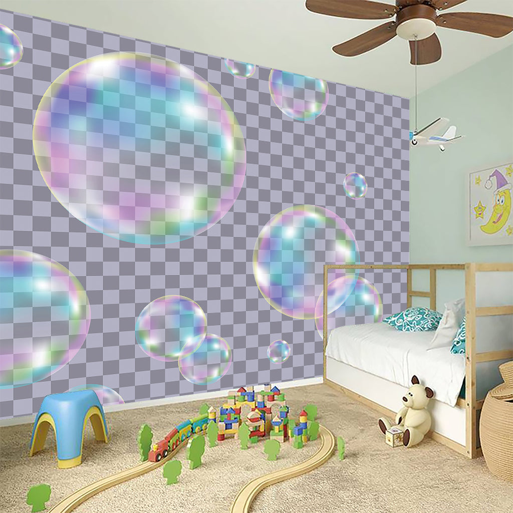 Colorful Soap Bubble Print Wall Sticker