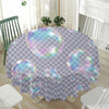 Colorful Soap Bubble Print Waterproof Round Tablecloth