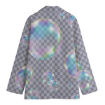 Colorful Soap Bubble Print Women's Blazer