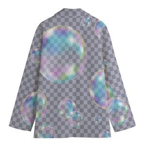 Colorful Soap Bubble Print Women's Blazer