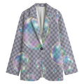 Colorful Soap Bubble Print Women's Cotton Blazer