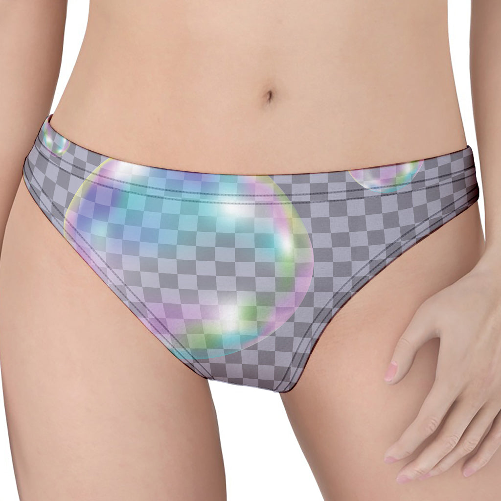 Colorful Soap Bubble Print Women's Thong