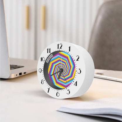Colorful Spiral Illusion Print Alarm Clock