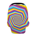Colorful Spiral Illusion Print Baby Seat Cover