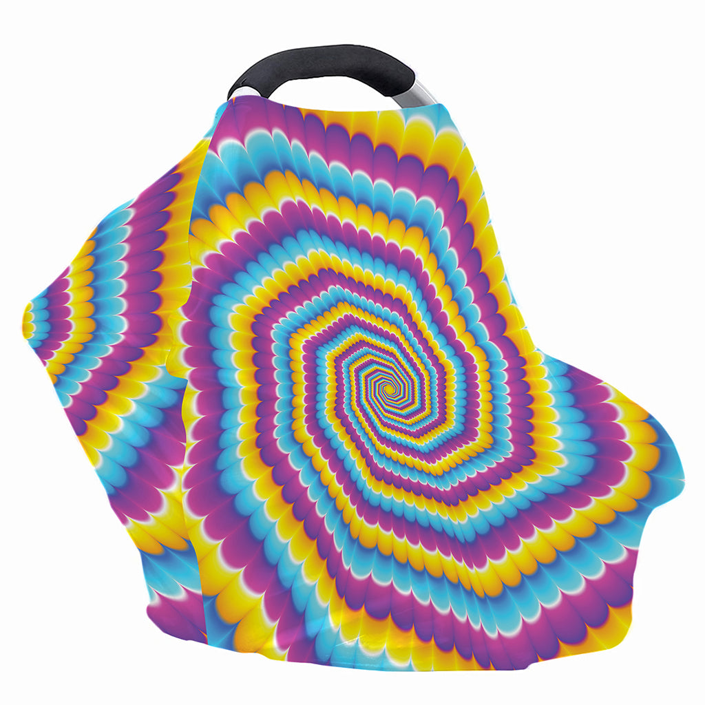 Colorful Spiral Illusion Print Baby Seat Cover