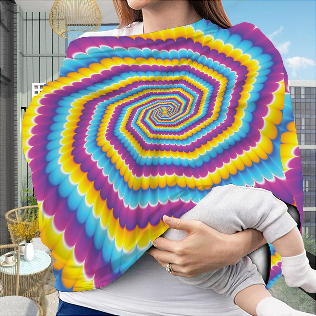 Colorful Spiral Illusion Print Baby Seat Cover