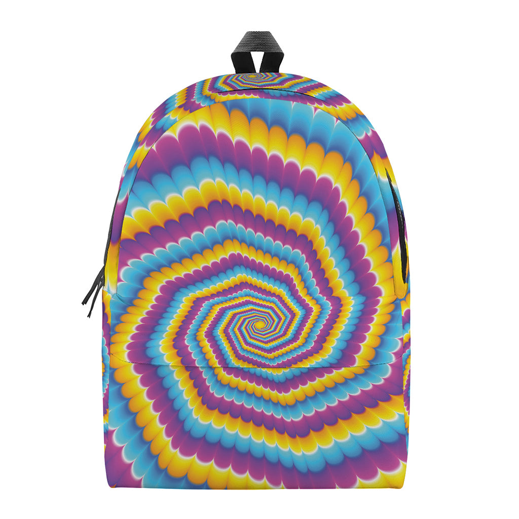 Colorful Spiral Illusion Print Backpack