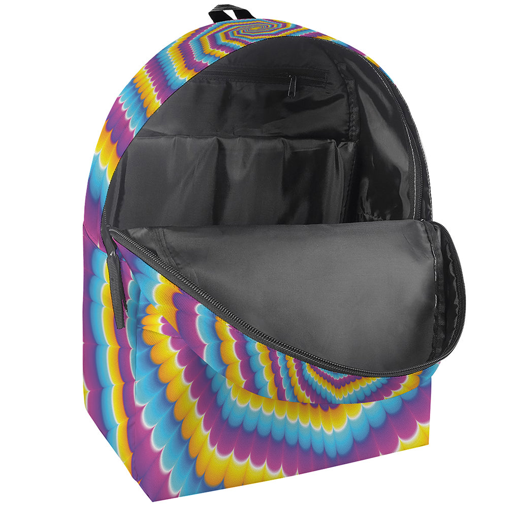 Colorful Spiral Illusion Print Backpack