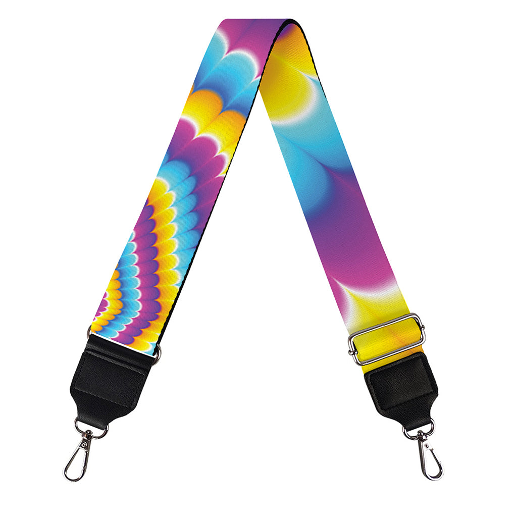 Colorful Spiral Illusion Print Bag Strap