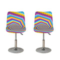 Colorful Spiral Illusion Print Bar Stool Covers