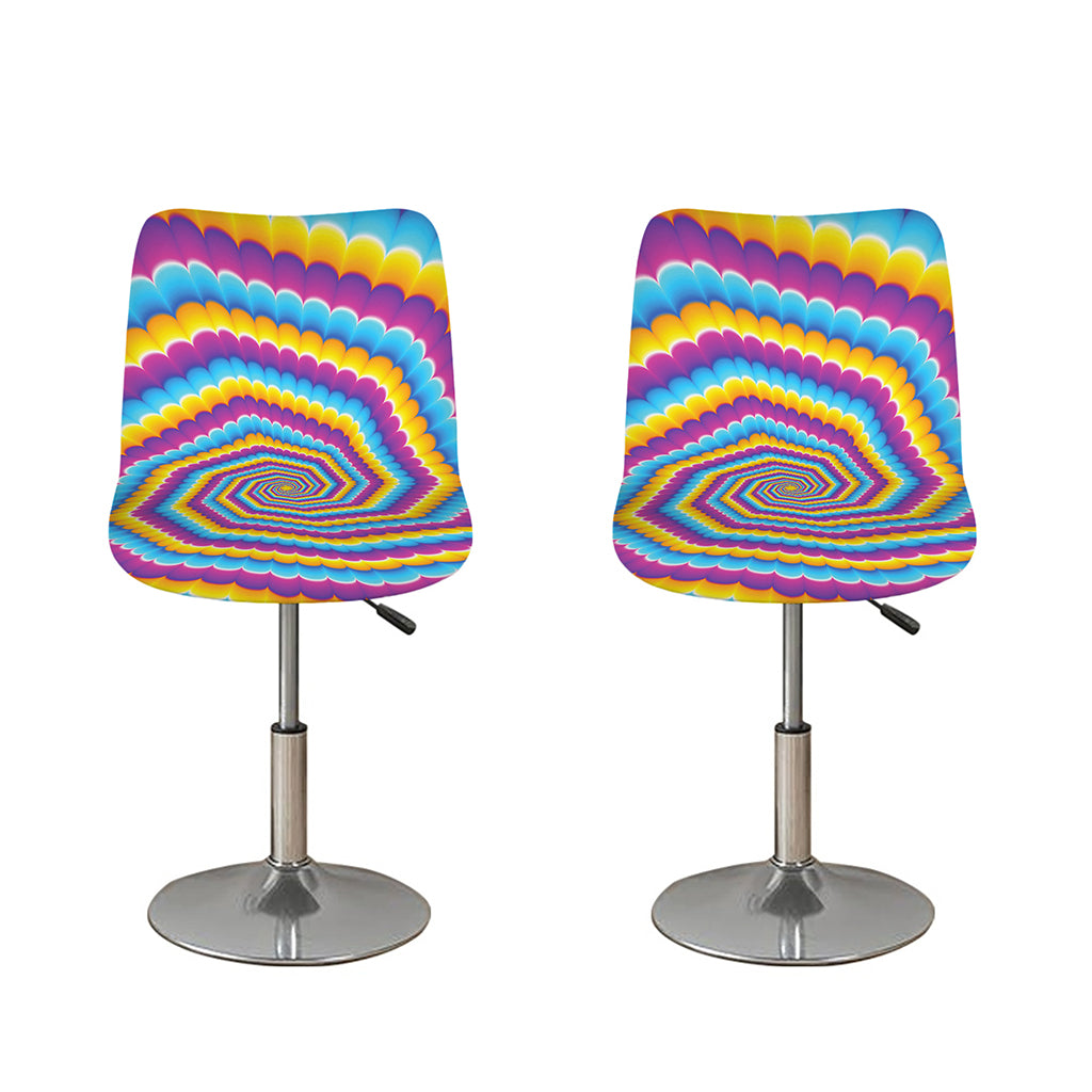 Colorful Spiral Illusion Print Bar Stool Covers