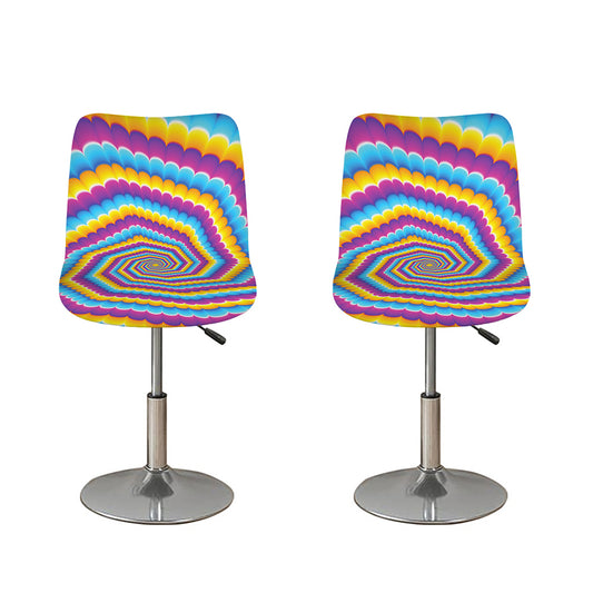 Colorful Spiral Illusion Print Bar Stool Covers