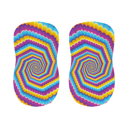 Colorful Spiral Illusion Print Bar Stool Covers