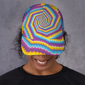 Colorful Spiral Illusion Print Baseball Cap