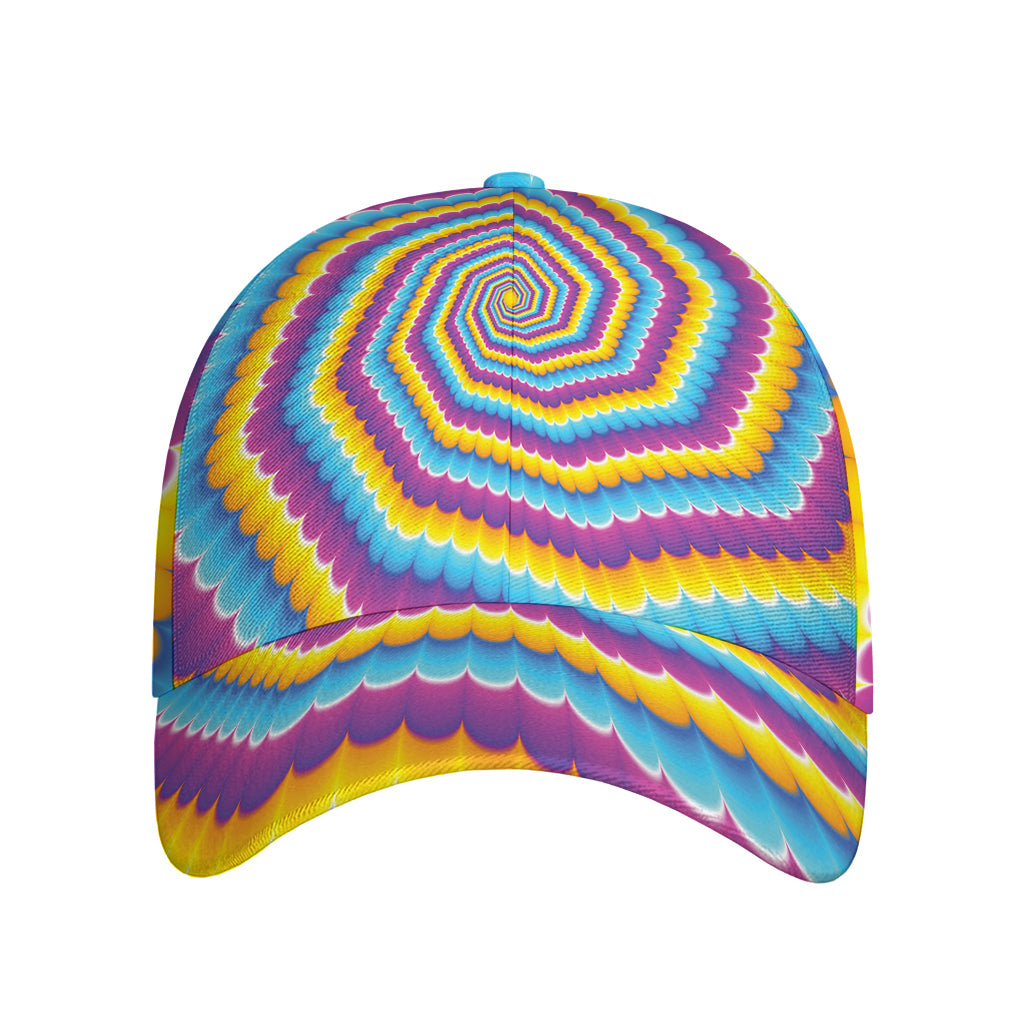 Colorful Spiral Illusion Print Baseball Cap