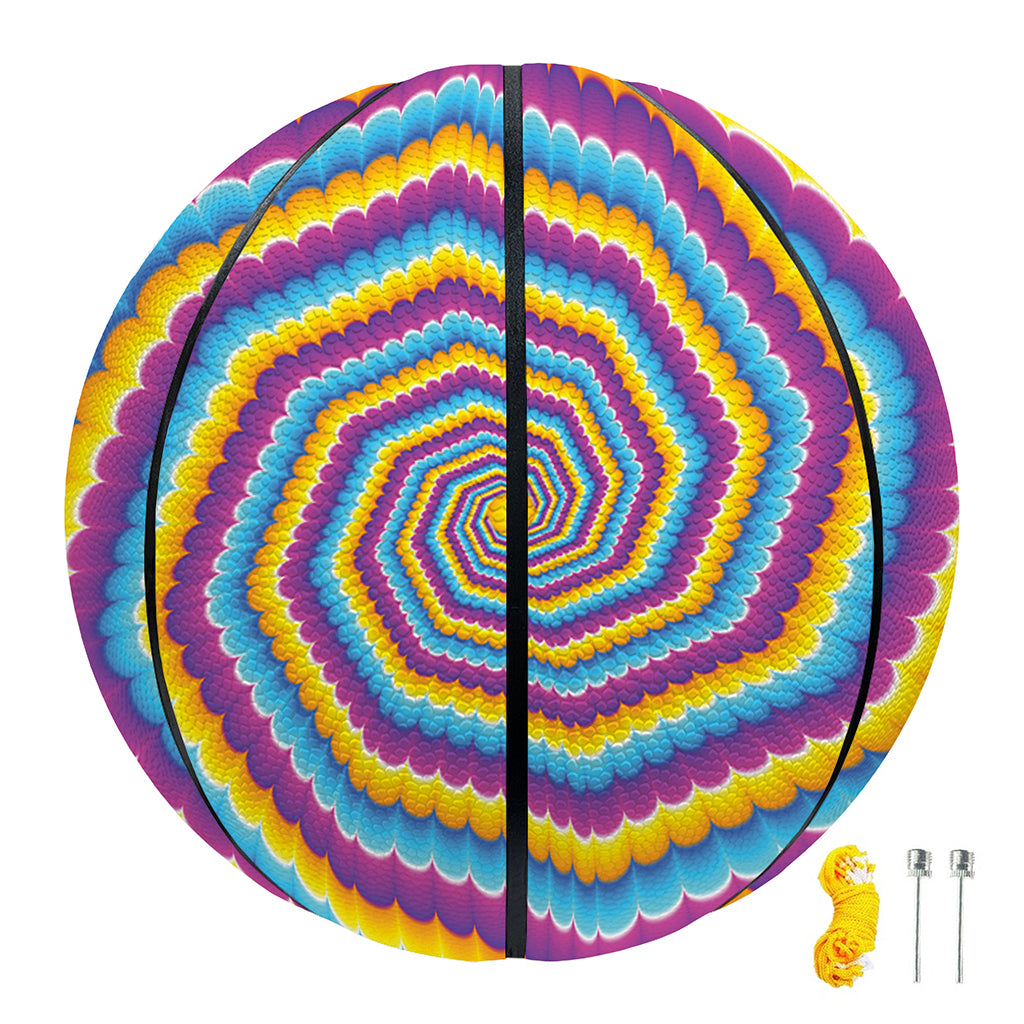 Colorful Spiral Illusion Print Basketball