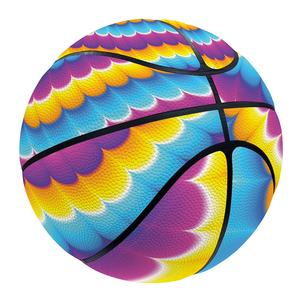Colorful Spiral Illusion Print Basketball